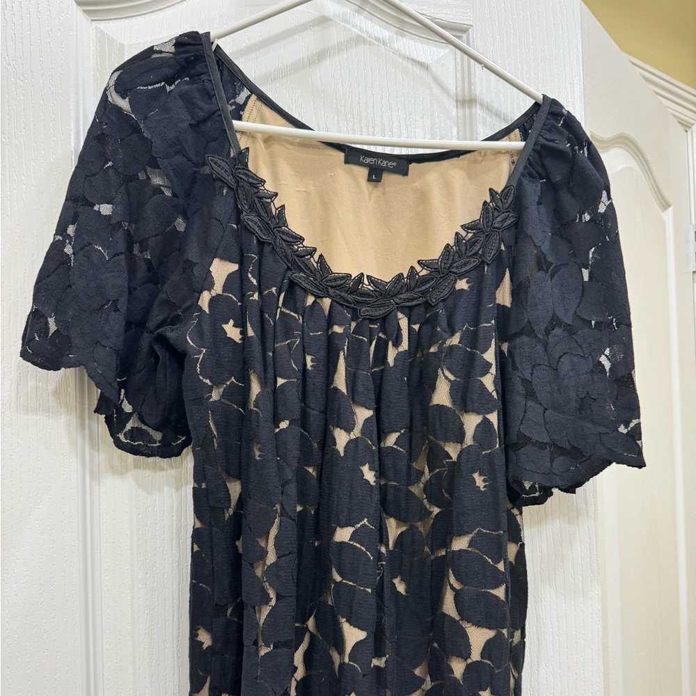 Elegant black lace blouse